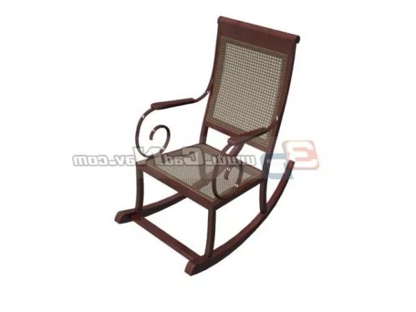 Furniture Rattan Rocking Chair 3d model Furniture Rattan Rocking Chair 3d model