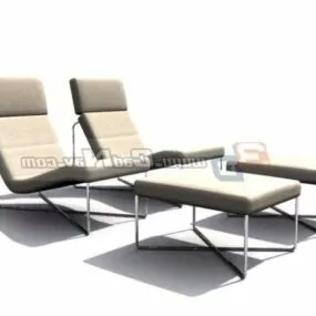 Outdoor Sun Lounge Chair 3d model