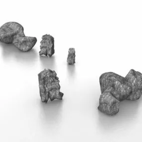 Nature Rock Garden Ornament 3d model