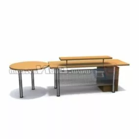 Office Reception Furniture Counter Desk 3d model