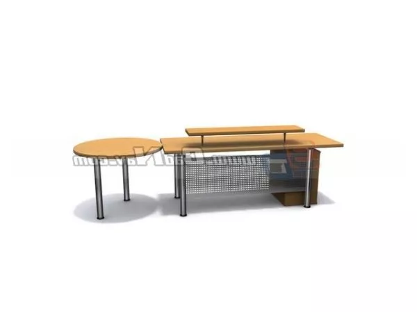 Office Reception Furniture Counter Desk 3d model Office Reception Furniture Counter Desk 3d model