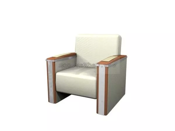 Office Reception Desk Curved Shape 3d model