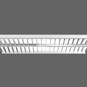Living Room Fluorescent Grid Lamp 3d model