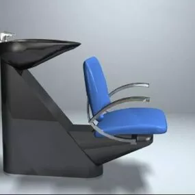 Beauty Salon Reclining Shampoo Chair 3d model