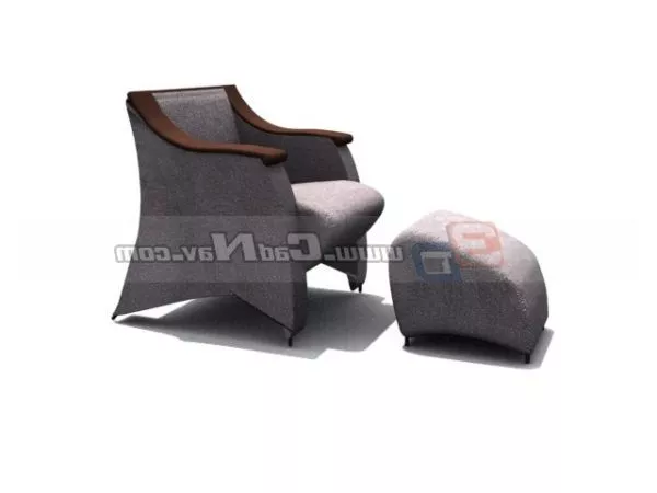 Reclining Sofa Furniture With Footrest 3d model Reclining Sofa Furniture With Footrest 3d model