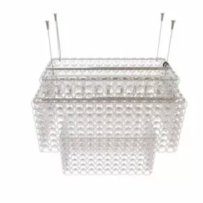 Rectangle Drop Crystal Chandelier 3d model