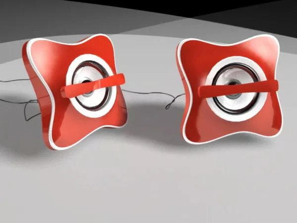 Desktop Pc Speakers 3d model