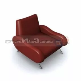 Red Sofa Chair Furniture 3d model