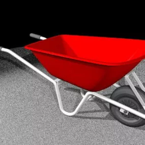 Construction Red Wheelbarrow 3d model