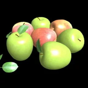 Red Green Apples 3d model