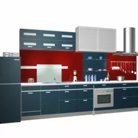 Modern Home Kitchen Design 3d model