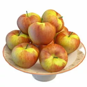 Red Apples Fruit 3d model
