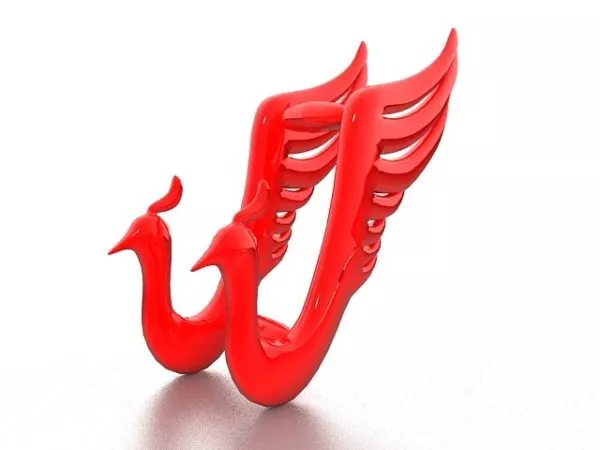 Red Bird Desk Ornament 3d model Red Bird Desk Ornament 3d model