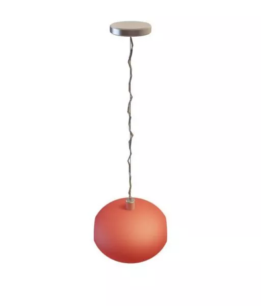 Red Ceiling Ball Pendant Light 3d model Red Ceiling Ball Pendant Light 3d model