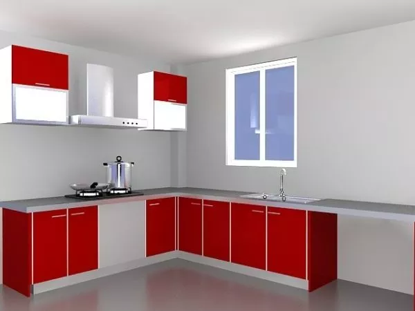 Old Countertop Gas Cooktop 3d model