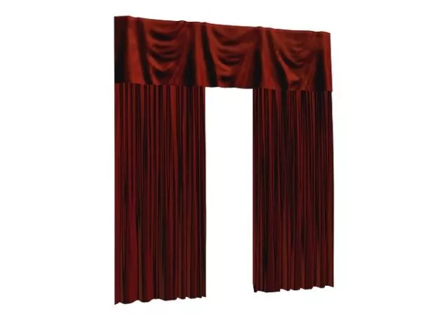 Home Red Curtains 3d model Home Red Curtains 3d model