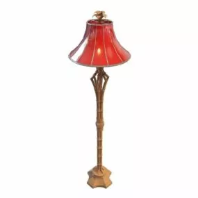 Antique Red Floor Lamp 3d model