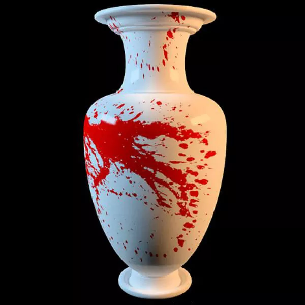 Red Painted Decorative Vase 3d model Red Painted Decorative Vase 3d model