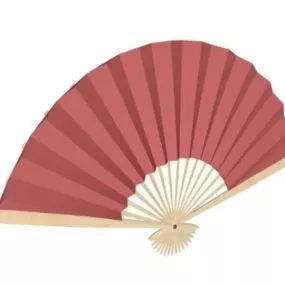 Asian Paper Hand Fan 3d model