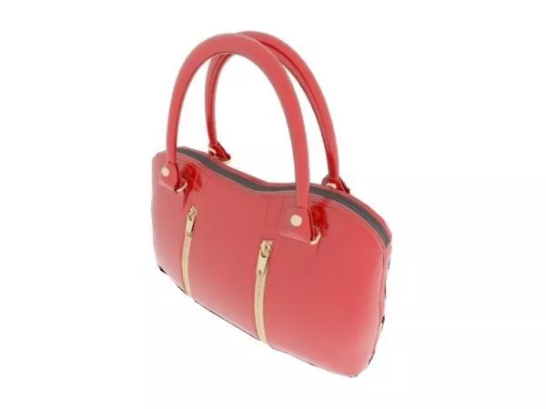 Red Patent Leather Handbag 3d model Red Patent Leather Handbag 3d model
