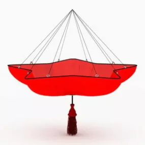 Light Red Pendant Lampshade 3d model