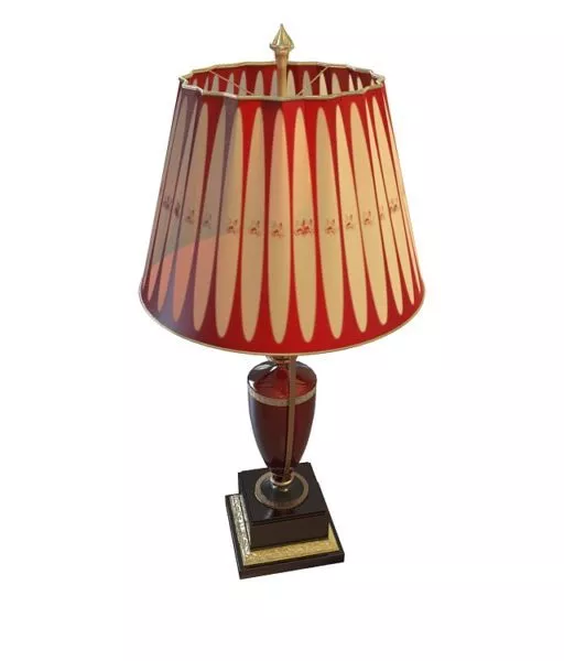 Red Shade Home Table Lamp 3d model Red Shade Home Table Lamp 3d model