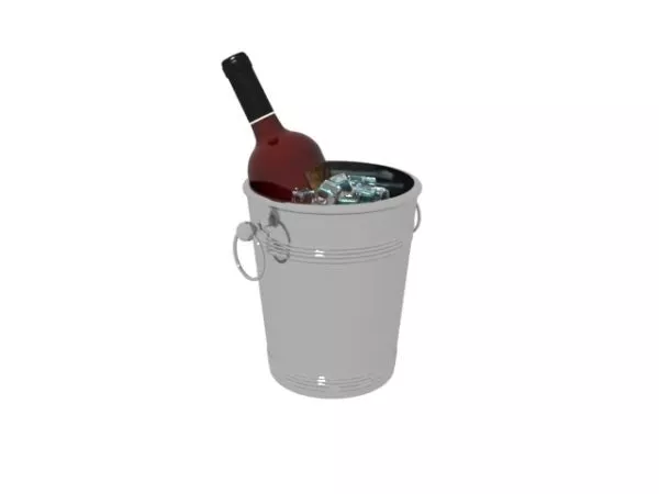 Wine With Ice Bucket 3d model Wine With Ice Bucket 3d model