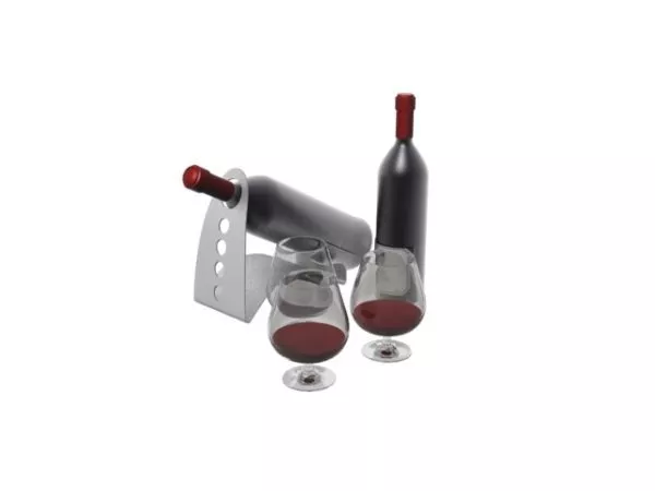 Wine Bottles And Glasses Tableware 3d model Wine Bottles And Glasses Tableware 3d model