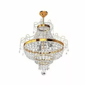 Regency Antique Crystal Chandelier 3d model