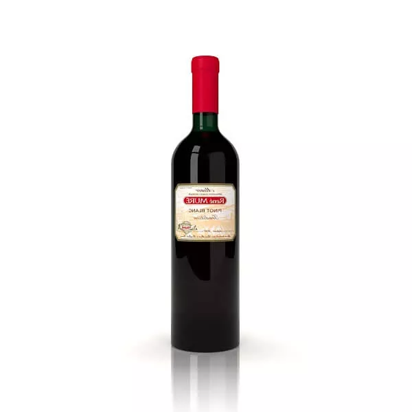 Wine Bottle With Stand And Glass 3d model