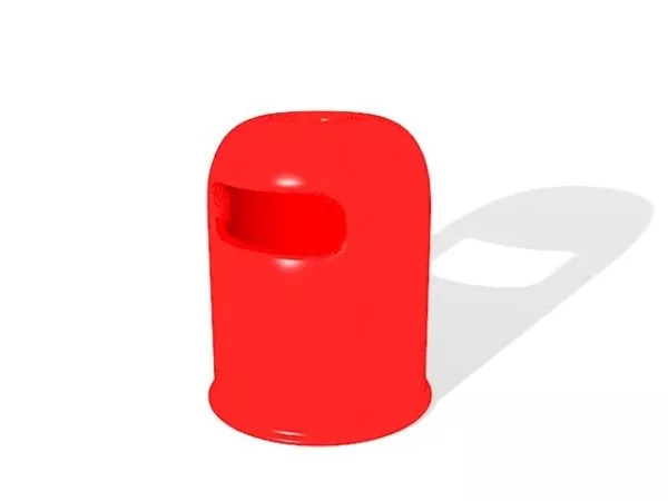 Street Res Plastic Trash Can 3d model Street Res Plastic Trash Can 3d model