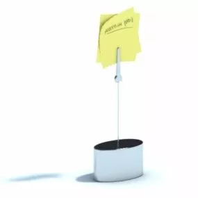 Office Resin Memo Clip Sticky Note 3d model