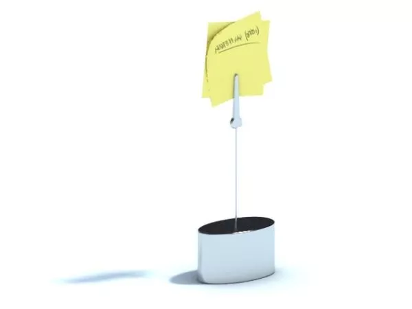 Office Resin Memo Clip Sticky Note 3d model Office Resin Memo Clip Sticky Note 3d model