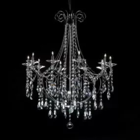 Restaurant Crystal Chandelier Lighting 3d model