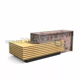 Restaurant Furniture Reception Desk 3d model