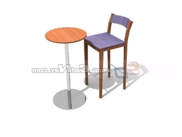 Restaurant Furniture Tall Stool Table 3d model Restaurant Furniture Tall Stool Table 3d model