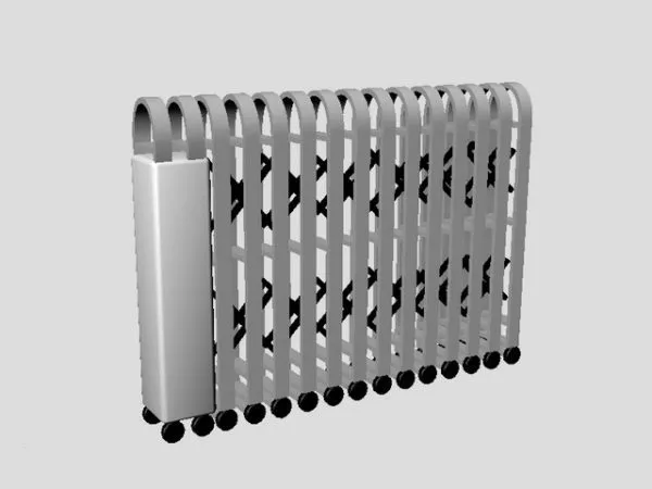 Classic Gate Fence Steel Handrails 3d model
