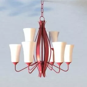 Retro Chandelier Light Fixture 3d model