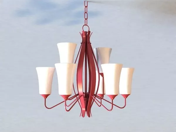 Retro Chandelier Light Fixture 3d model Retro Chandelier Light Fixture 3d model