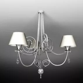 Retro Contemporary Candle Chandelier 3d model