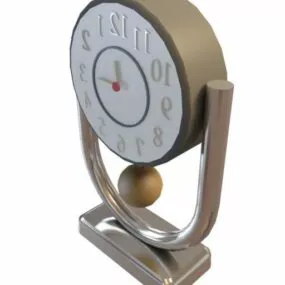 Home Retro Desk Clock 3d model