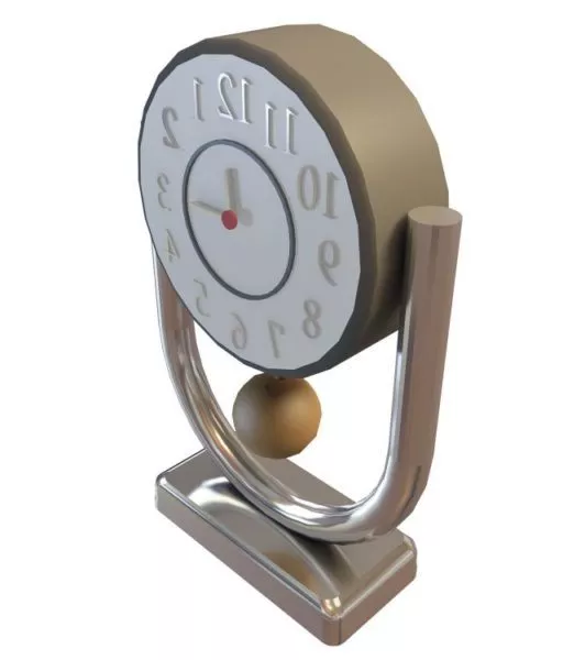 Decorative Square Table Clock 3d model