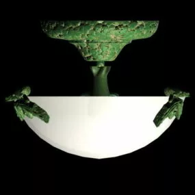 Retro Alabaster Shade Bowl Lighting 3d model