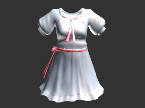 Old Century Retro Dress 3d model Old Century Retro Dress 3d model