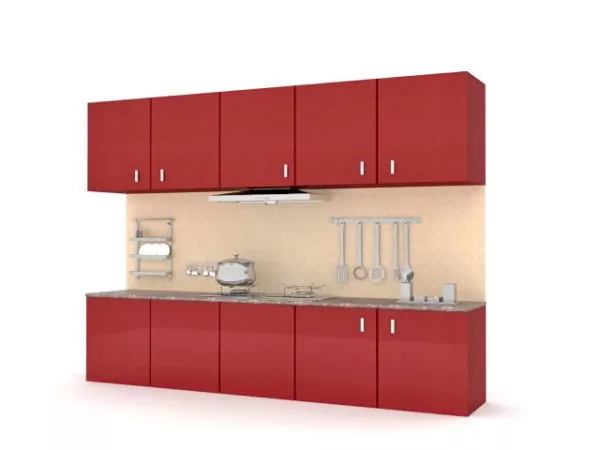 Old Countertop Gas Cooktop 3d model
