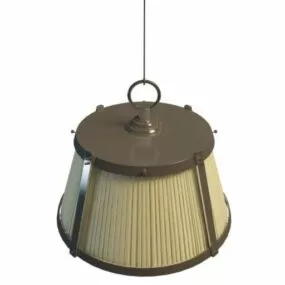 Retro Drum Shade Pendant Lighting 3d model