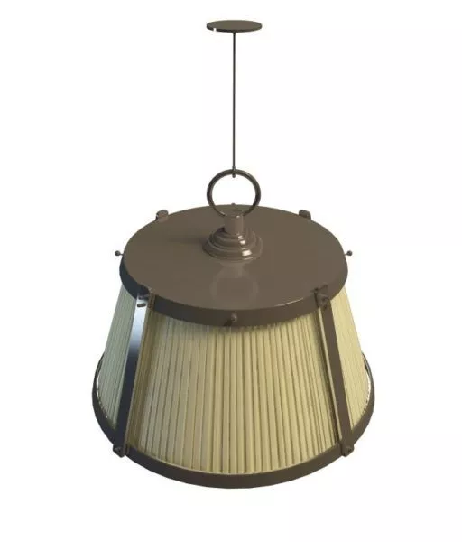Retro Drum Shade Pendant Lighting 3d model Retro Drum Shade Pendant Lighting 3d model