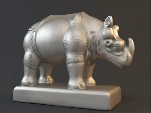 Bronze Rhino Statue 3d model Bronze Rhino Statue 3d model