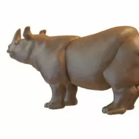 Rhinoceros Statue 3d model