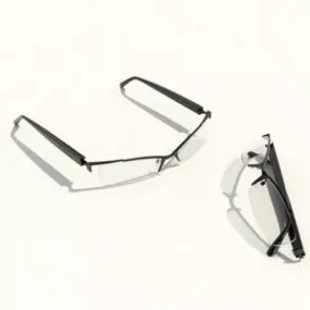 Modern Rimless Eyeglasses 3d model